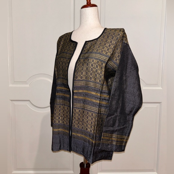 Hand loom vintage blazer made in Oaxaca mex. - Picture 3 of 6